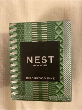 NEST Fragrances Green Patterned Birchwood Pine Candle Box